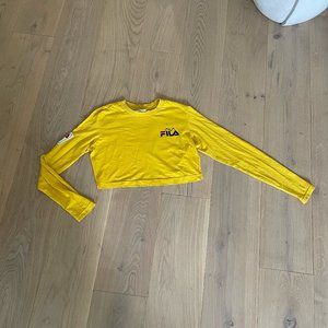 Fila Women's Yellow Crop-top